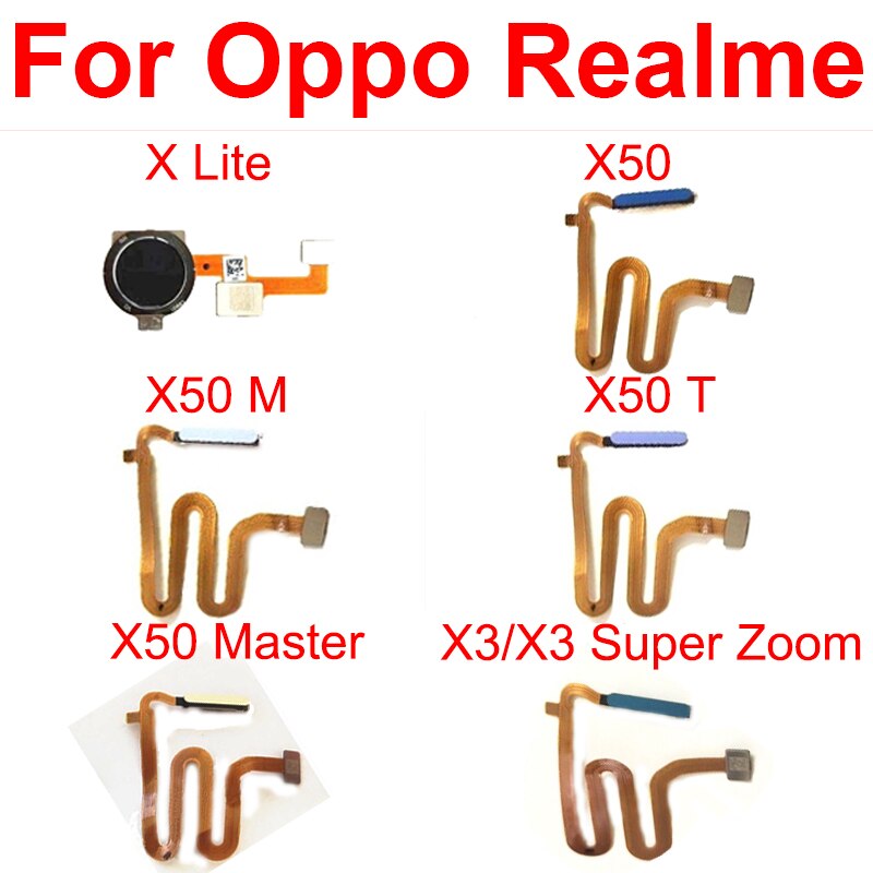 Fingerabdruck Sensor Heimat Taste Schlüssel berühren Ich würde biegen Kabel Für OPPO Realme X50 Meister X50M X50T X Lite X3 Super Zoomen Ersatzteile