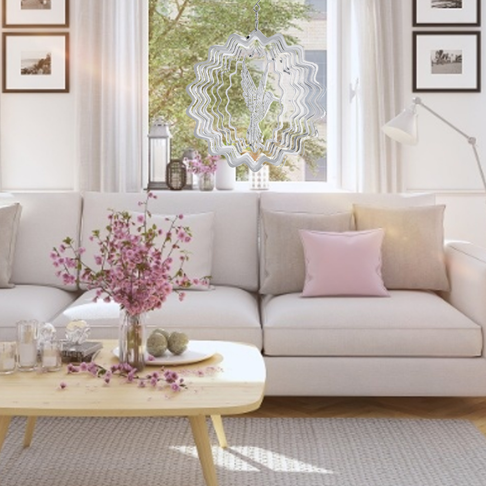 3D Humming Wind Spinner Kinetic Metal Art Spinner Garden Decoration Weatherproof For Indoor And Outdoor Balconies Windows