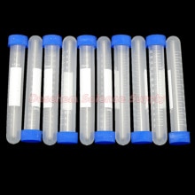 10pcs 15mL Plastic Centrifuge Test Tube With Screw Cap Round Bottom