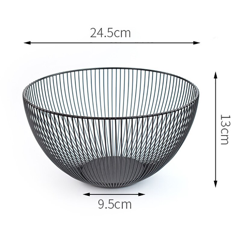 Cocina cesta contenedor tazón cesta de alambre de Metal soporte con ranuras para cocina fruta Almacenamiento de vegetales de bandeja de aperitivos de Bol para almacenar: A