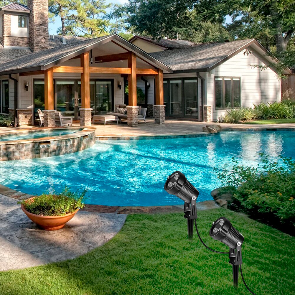 IP65 Waterproof Energy-saving Floodlight Garden Lawn Lamp Outdoor Landscape LED Light withRemote Control