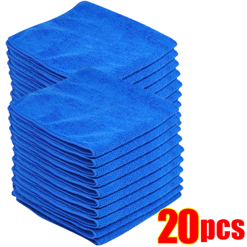 1-20 Stuks Microfiber Handdoeken Wasstraat Drogen Doek Handdoek Huishoudelijke Doekjes Auto Detaillering Polijstdoek Thuis Schoon gereedschap: Black