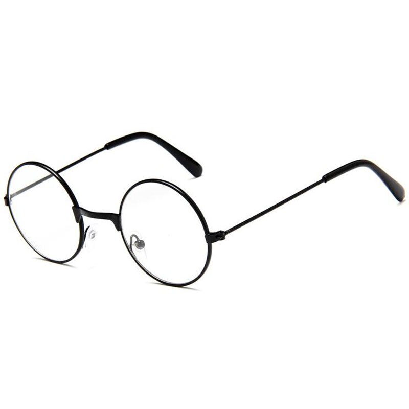 Metall svarta runda barnsolglasögon märke liten flicka/pojke baby barn glasögon glasögon oculos  uv400 små ansiktskostym för 2 ~ 6 ålder: Svart ramspegel