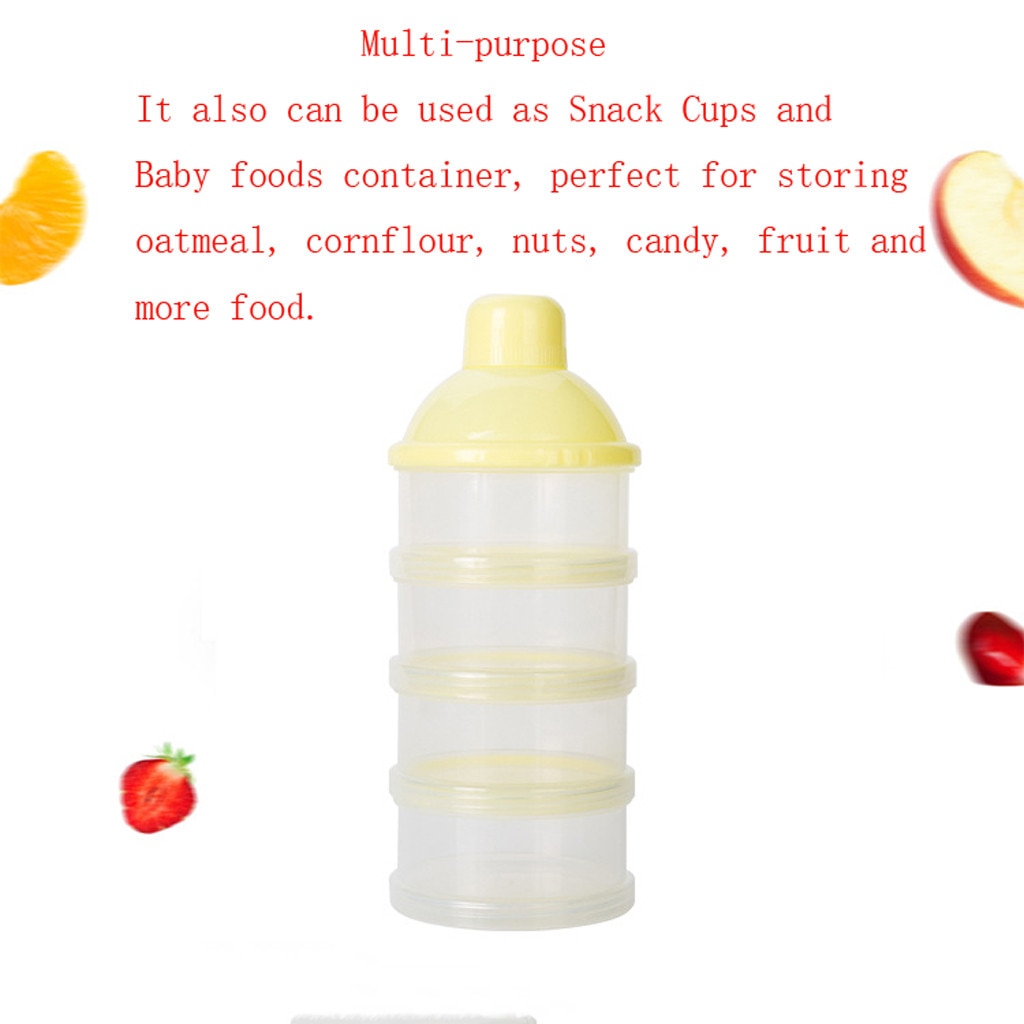 Baby Removable Milk Powder Storage Box Infant Four Grid Feeding Food Boxes Kid Toddler Portable Formula Dispenser pote hermetico