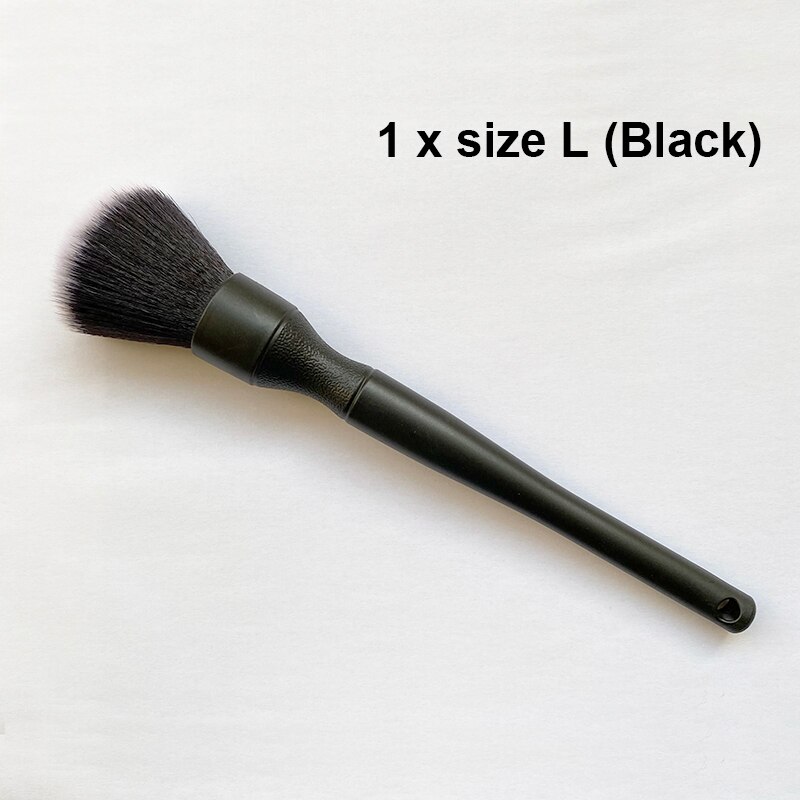 Cepillo de detalles para Interior de coche, plumero con cerdas sintéticas, supersuave: 1 PC Blcak L