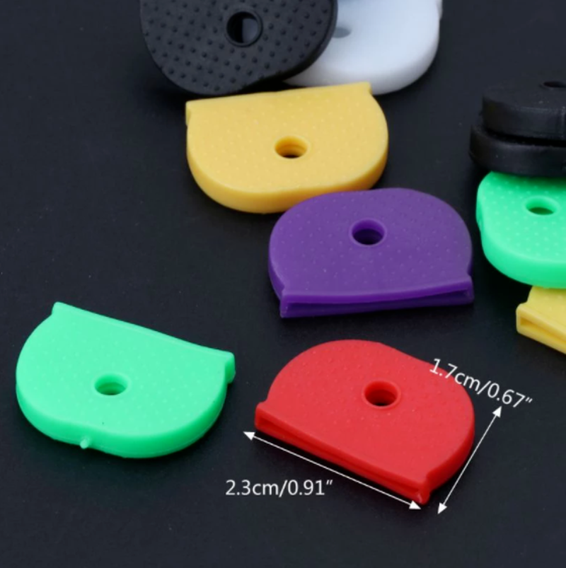 10 pz etichetta coperchio chiave ID etichetta codice silicone colore identificatore chiave coperchio 8 colori silicone aggiornato molto morbido sano bello