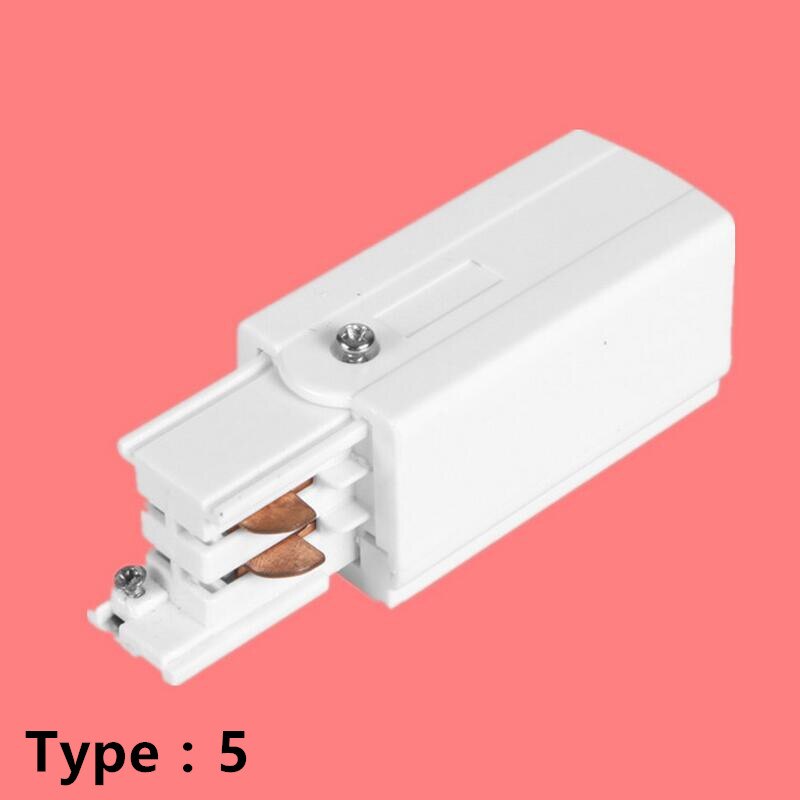 4 draad Spoor light rail Connector Track fitting LED Track Rail Connector Track Connectors drie-weg Connector Aluminium Gratis