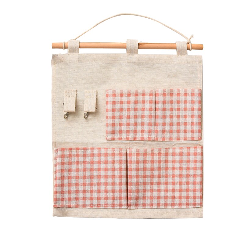 4 Pockets Over The Door Magazine Storage Pockets Wall Door Closet Hanging Organizer Bag