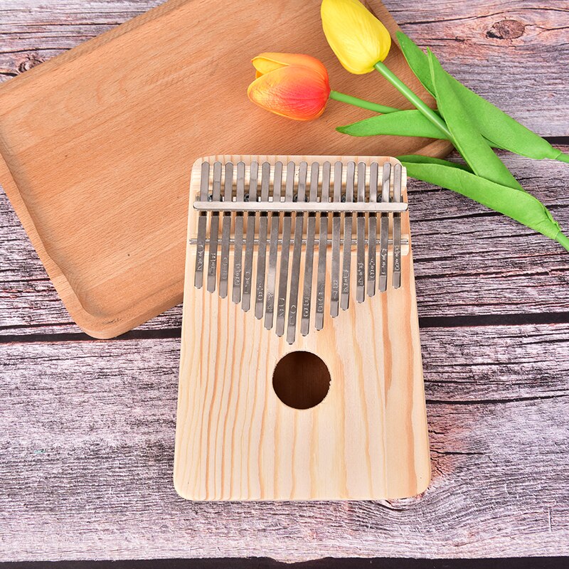 Nova madeira instrumentos musicais kalimba pinho sólido africano mogno polegar dedo piano sanza mbira calimba jogar com guitarra 17 chave