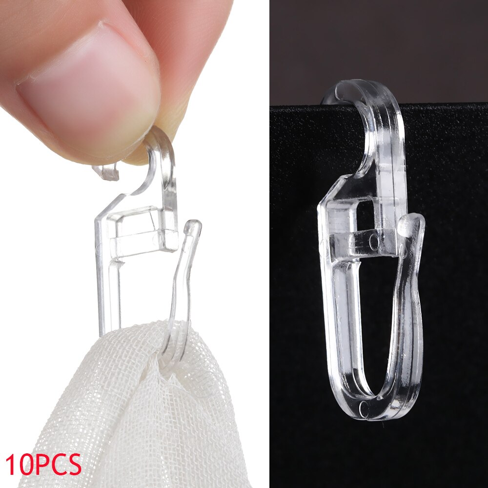 10/50Pcs/Pack Universal Curtain Hooks Sliding Hook Wall Ring Fixing Holder Curtains Accessories Durable Home Decor