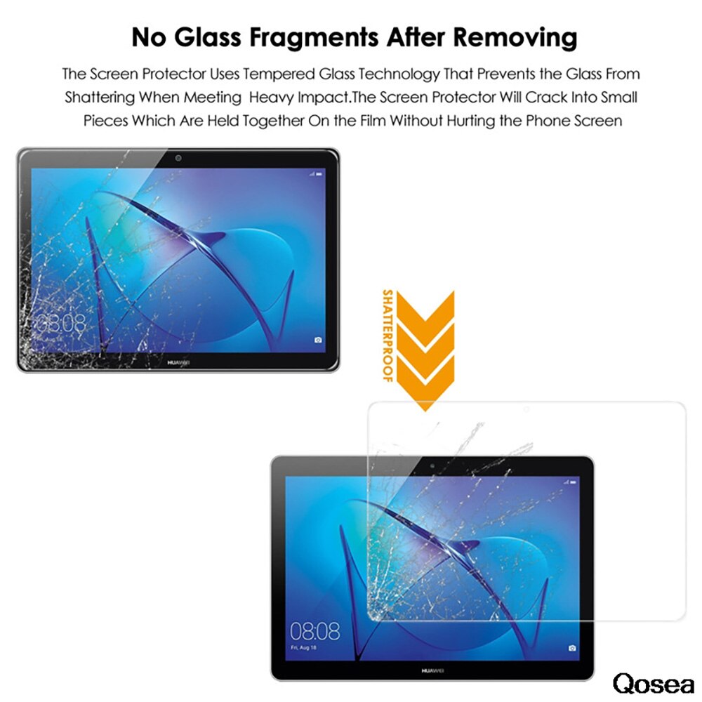 For Huawei MediaPad T3 10 9.6 inch AGS-W09-L09-L03- 9H Premium Tablet Tempered Glass Screen Protector Film Protector Guard Cover