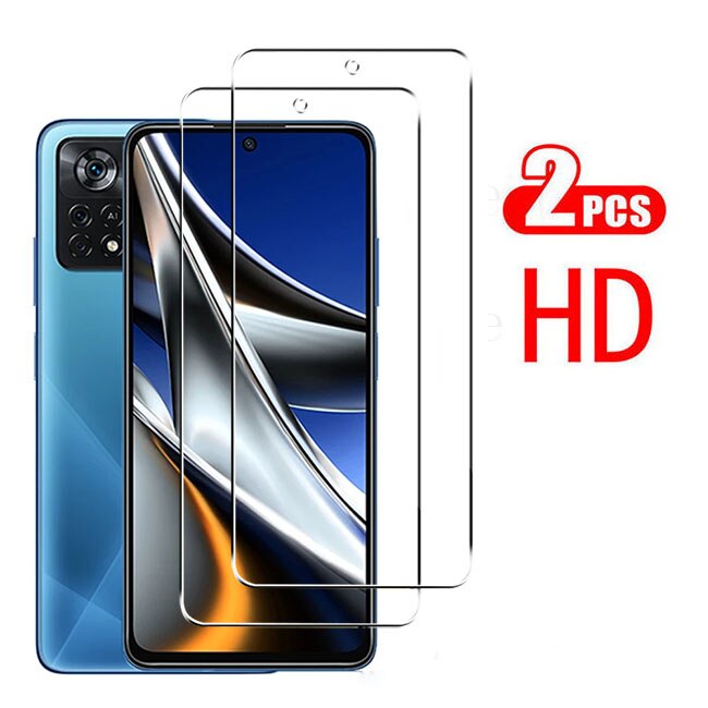 Vetro temperato 4in1 per Poco X4 Pro 5G NFC protezione dello schermo obiettivo della fotocamera protettivo per Xiaomi Poco X4 Pro 5G vetro di protezione: 2 HD glass / For Poco X4 Pro 5G