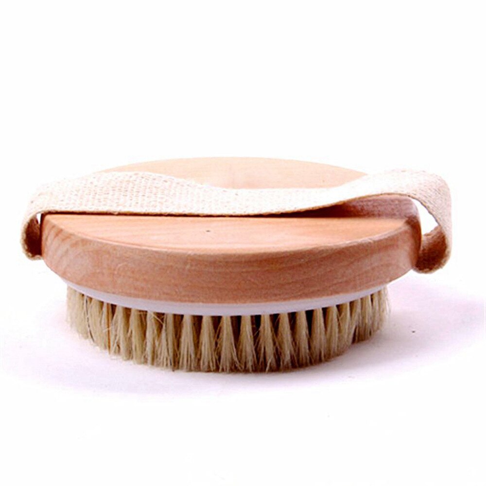 Cepillo de masaje cepillo para celulitis masajeador de espalda de limpieza Premium Cerda Natural de madera de baño ducha cuerpo piel seca, cepillo de Spa #40