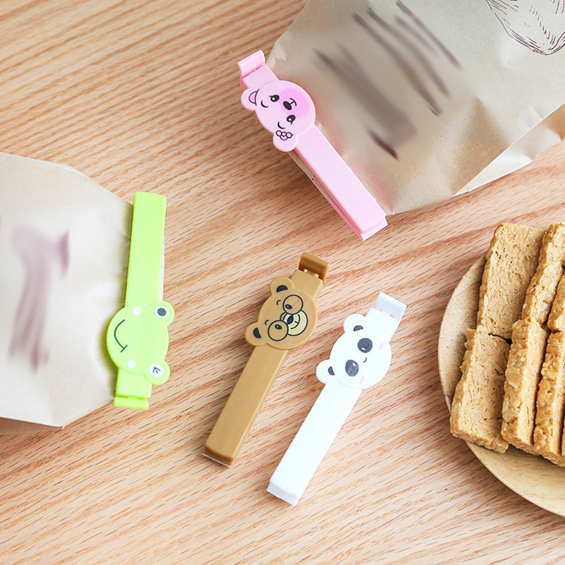 4pc/ erä kotitalous keittiötyökalu ruoka koti ruoka kiinni klipsi sinetti välipala sinetti säilytys sinetti tiiviste pussiklipsit tiiviste puristin ruokapussin pidikkeet