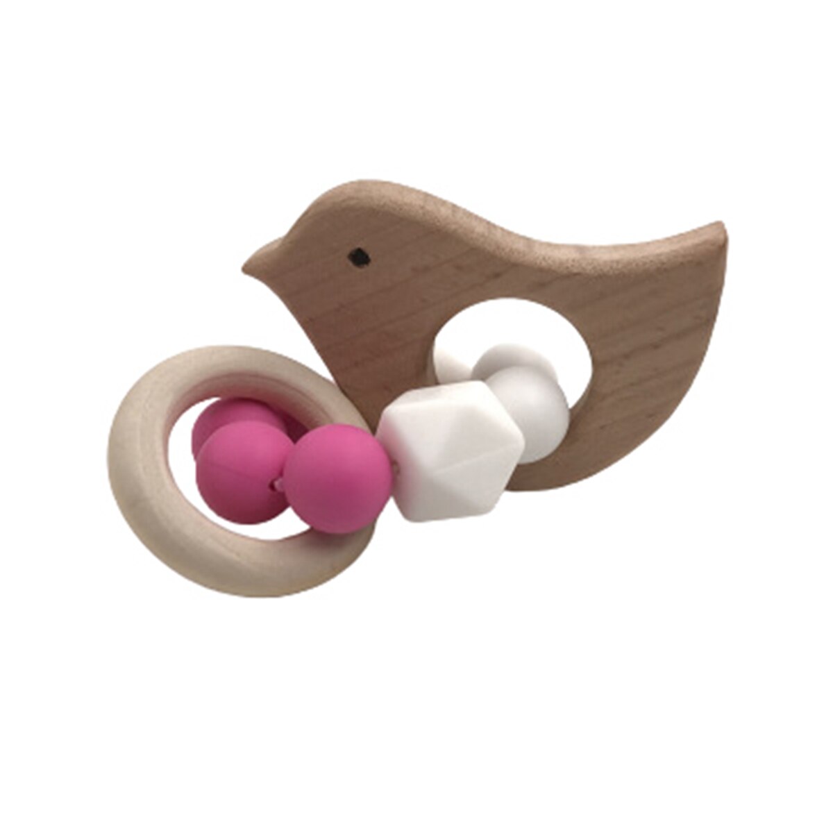 Baby Houten Bijtringen Speelgoed Biologische Olifant Vogel Vis Tandjes Toy Montessori Tanden Grown Speelgoed: A