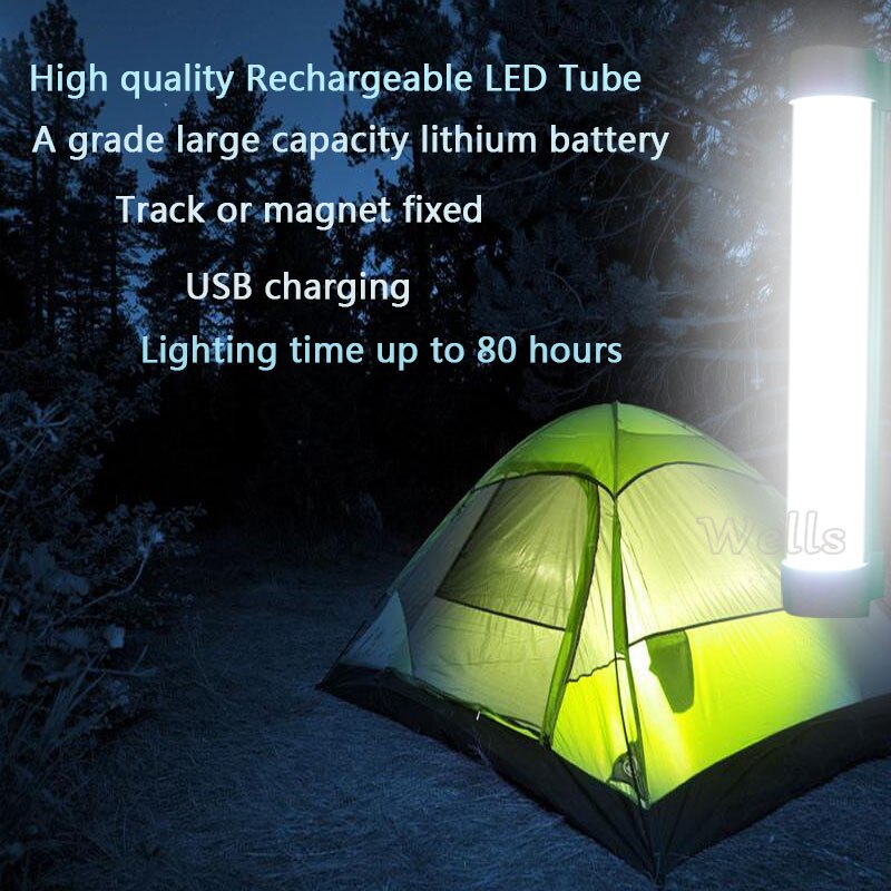 7W Oplaadbare Led Buis Draadloze Multifunctionele Noodverlichting Voor Indoor/Led Camping Lamp