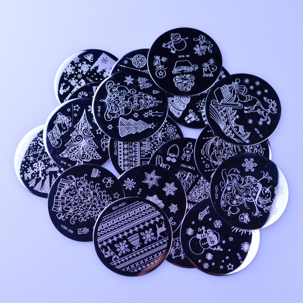 Christmas Nail Stamping Plates Nail Stamp Polish Image Nail Art Image 55mm Stamp Stamping Manicure Template Tools