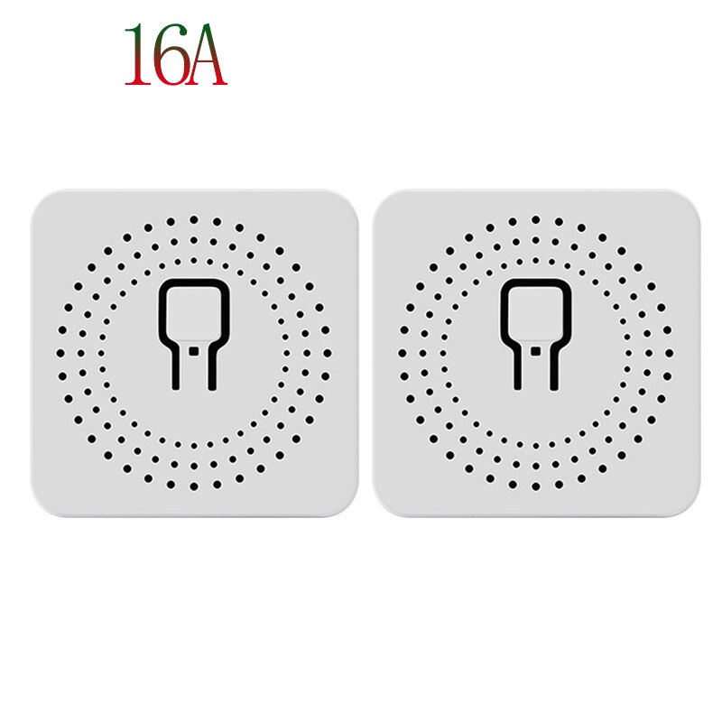 Mini WiFi Smart Light Switch DIY Breaker Module Smart Life Tuya App Remote Control Concealed Smart Switch For Alexa Google Home: 16A 2PCS