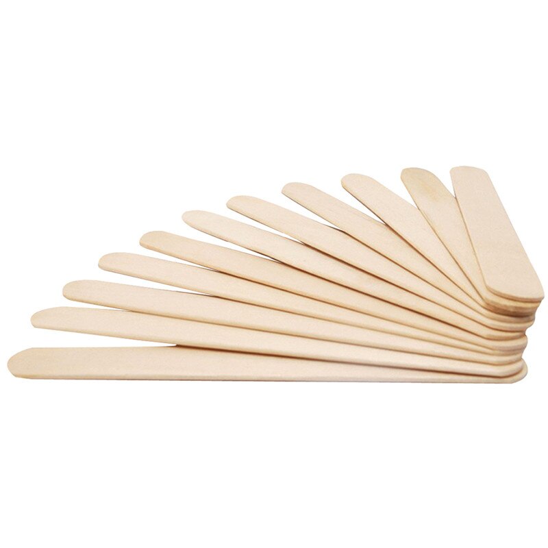 50 Teile/los Farbige Holz Popsicle Sticks Natürliche Holz Ice Cream Sticks Kinder DIY Hand Handwerk Kunst Eis Am Stiel Kuchen werkzeuge: 50PCS 125mm