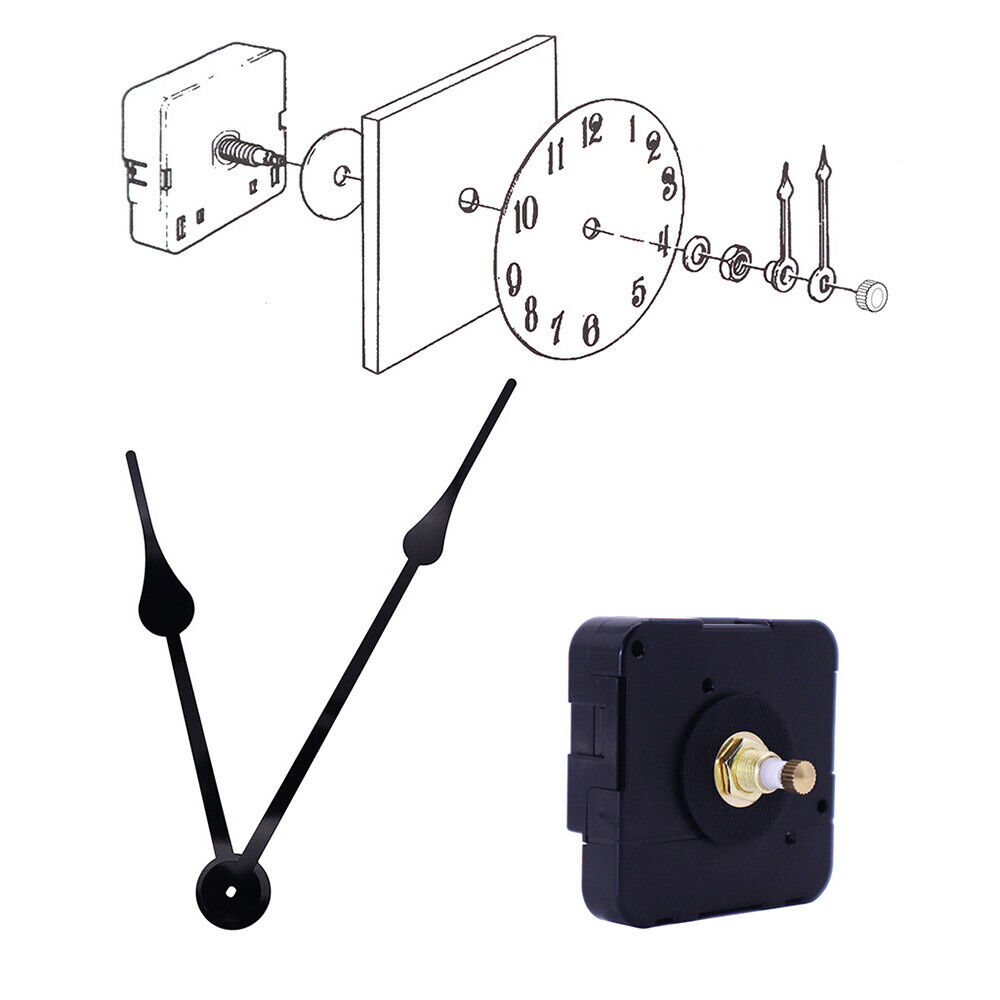 Quarzuhrwerk Mechanismus Leise Mauer Reparatur Teile Motor- Bausatz Zeiger Werkzeug