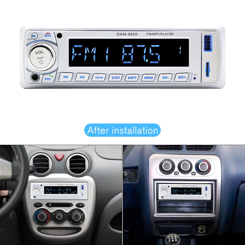 Autoradio 1 din In-dash Autoradio FM/Bluetooth/SD/USB/MP3 Multimedia Speler Afstandsbediening controle 12V 4-kanaals output Autoradio