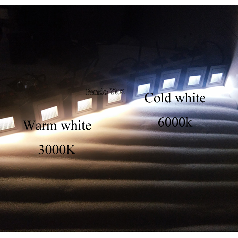Led wall lamp 5W IP65 LED Stair Light Step Light Recessed buried lamp indoor/ outdoor Waterproof Staircase Step lights AC85-265V