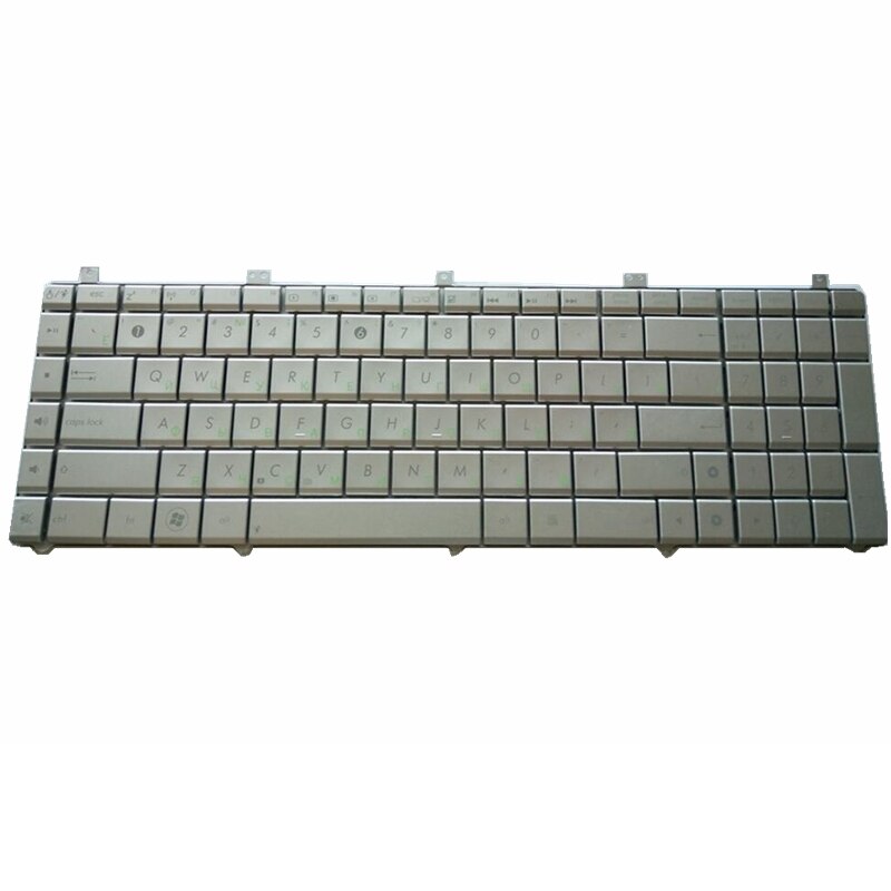 YALUZU Russian Layout Silver Laptop Keyboard for Asus N55 N55S N55SL N55SF N55X N75S N75SF N75SL Silver replacement keyboard