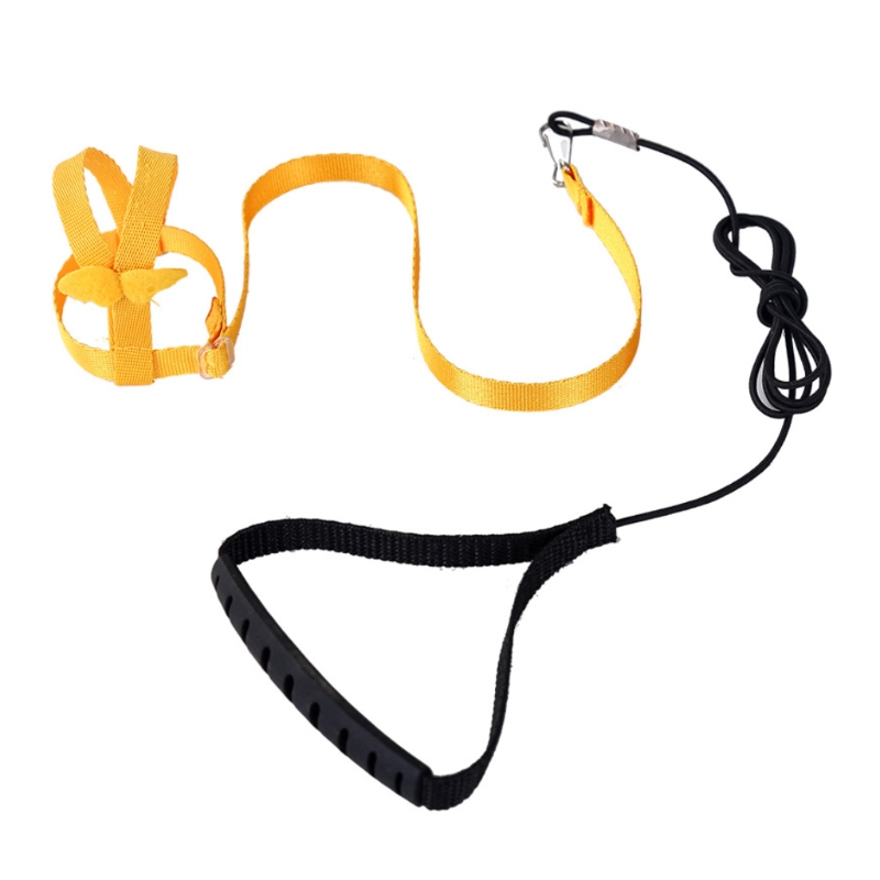 Anti-Bite Vliegende Training Touw Papegaai Vogel Huisdier Aangelijnd Kits Ultralight Harnas Leiband Voor Grasparkiet Dwergpapegaai Valkparkiet Kleine Vogels: YELLOW / M