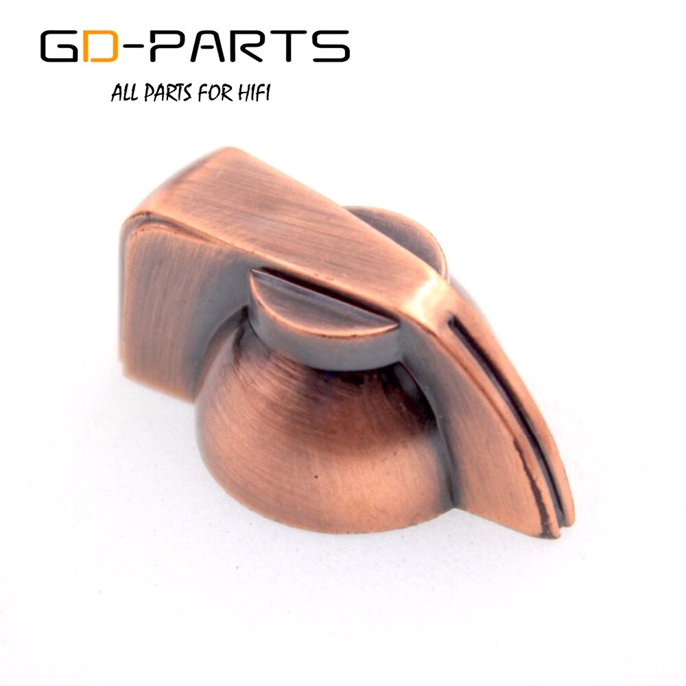 GD-PARTS Bronze Color Plastic Chicken head knobs for Guitar BASS AMP Effect Pedal Stomp box radio 1/4" 6.4mm Brass shaft hole