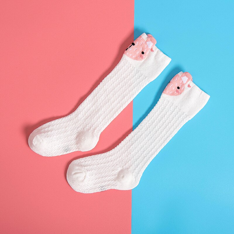Baby Cartoon Cute Baby Socks Bear Animal Baby boy Girl Socks Knee High Long Leg Warmers Sock Boy Girl Socks 0-3 Years: A / 0-12M