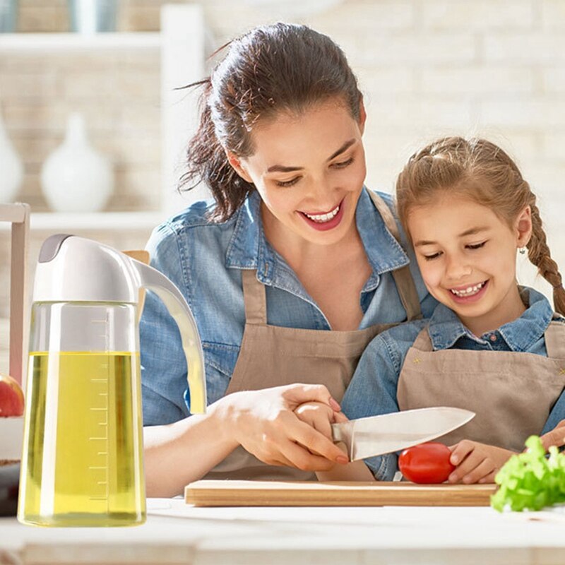 Glass Oiler Oil Storage Tank Kitchen Household Automatic Opening And Closing Large-Capacity Oil Tank Oil Bottle