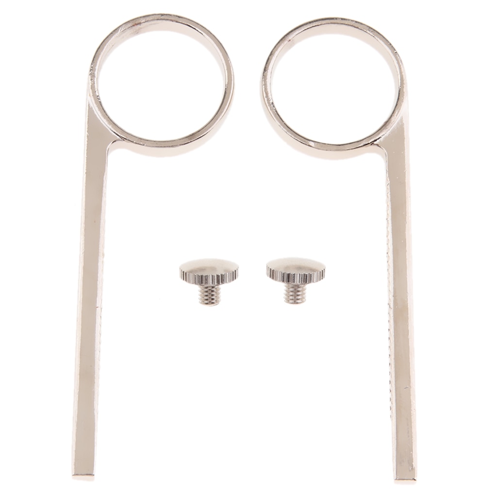 Anillo de dedo deslizante de trompeta, 2 uds., con Kit de tornillos de fijación, reparación de piezas de bricolaje