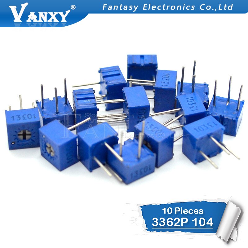 10PCS 3362P-1-104LF 3362P 100K ohm 3362P-1-104 3362P-104 3362 P104 104 Trimpot Trimmer Potentiometer Variable resistor
