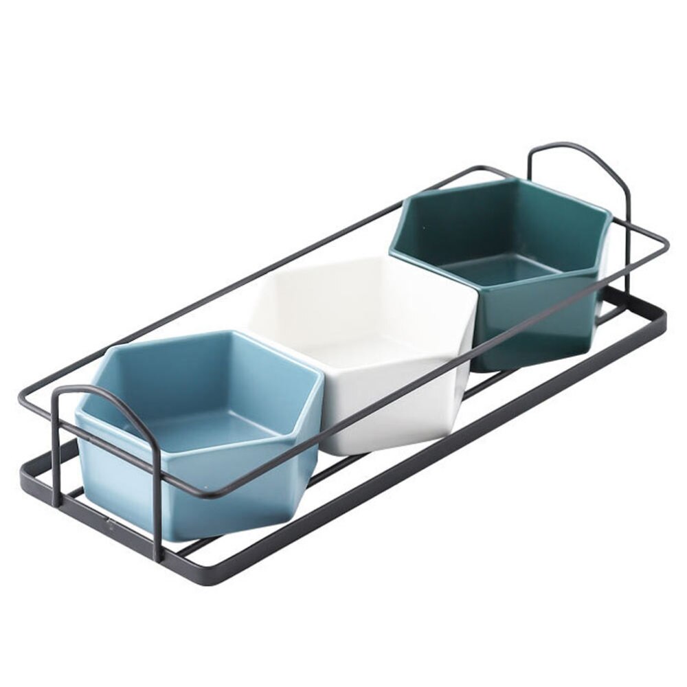 1Set Nuts Container Storage Box Dried Fruit Tray for Kitchen: Black / 25.5X25.5CM