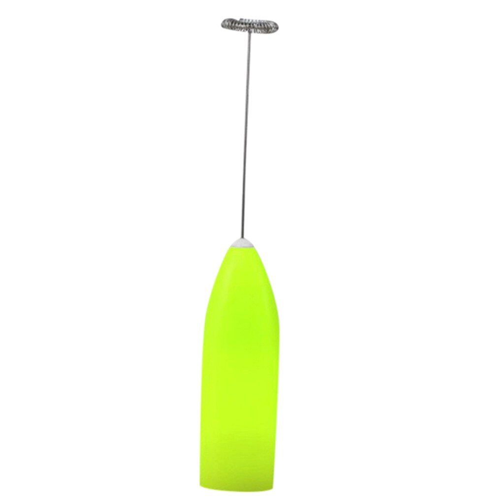 Batidor de café y leche, batidor manual, batidor eléctrico de huevos, Espumador, Mini agitador con mango, herramienta de cocina práctica # P5, 1 ud.: Green 