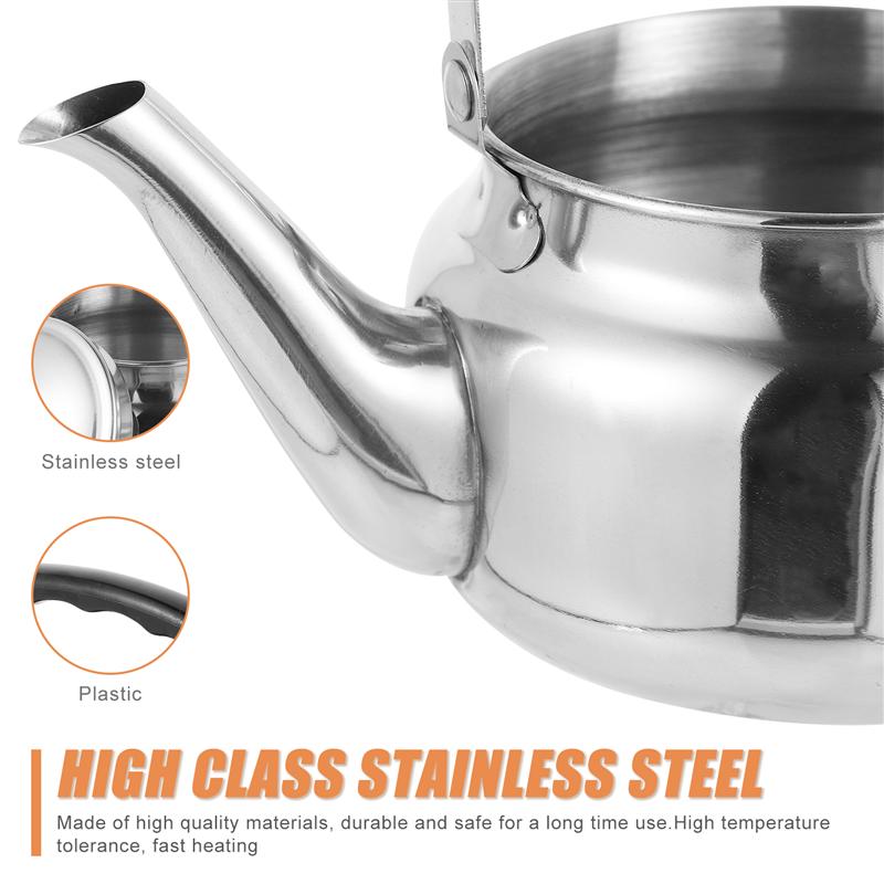 0.8/1/1.5L Rvs Waterkoker Theepot Waterkoker Keuken Gereedschap Voor Gasfornuis Inductie Fornuis