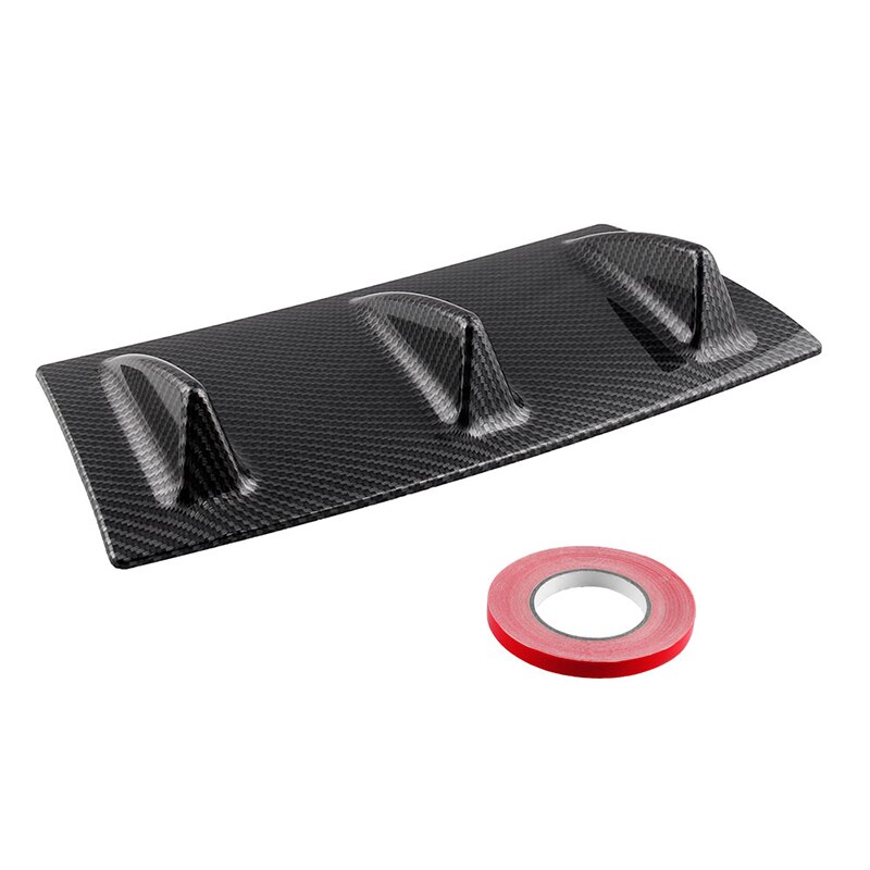 Auto Hintere Stoßstange Lippe Diffusor Flosse Glanz Schwarz ABS Diffusor Flosse Hai für BMW 330e M235i Kompakte 520d 518d 428i 530d 130i: cabon fiber 3 Flosse