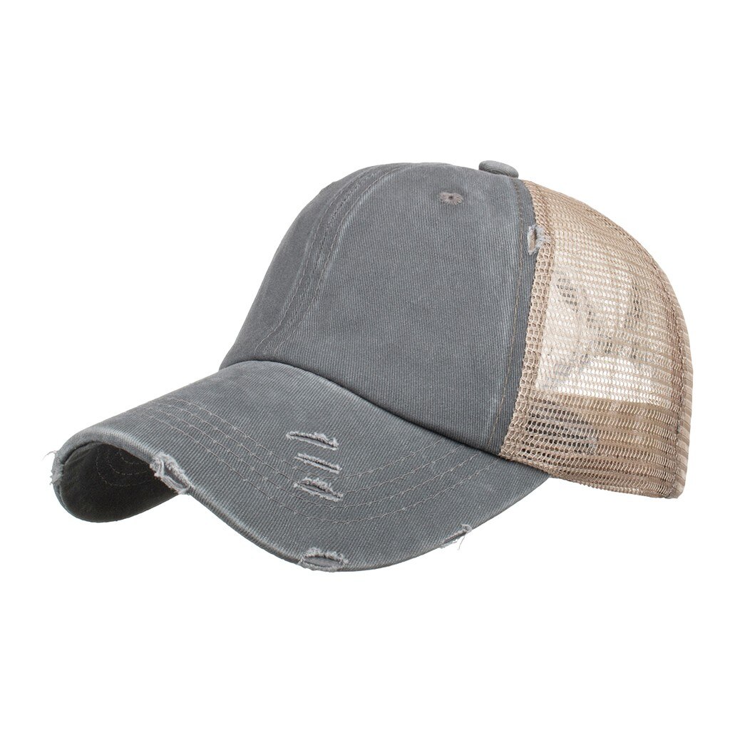 SAGACE Unisex w stylu Retro Demin regulowana czapka z daszkiem dorywczo sportowa czapka przeciwsłoneczna kobiety mężczyźni Outddor jednokolorowa czapka hip-hopowa: Szary