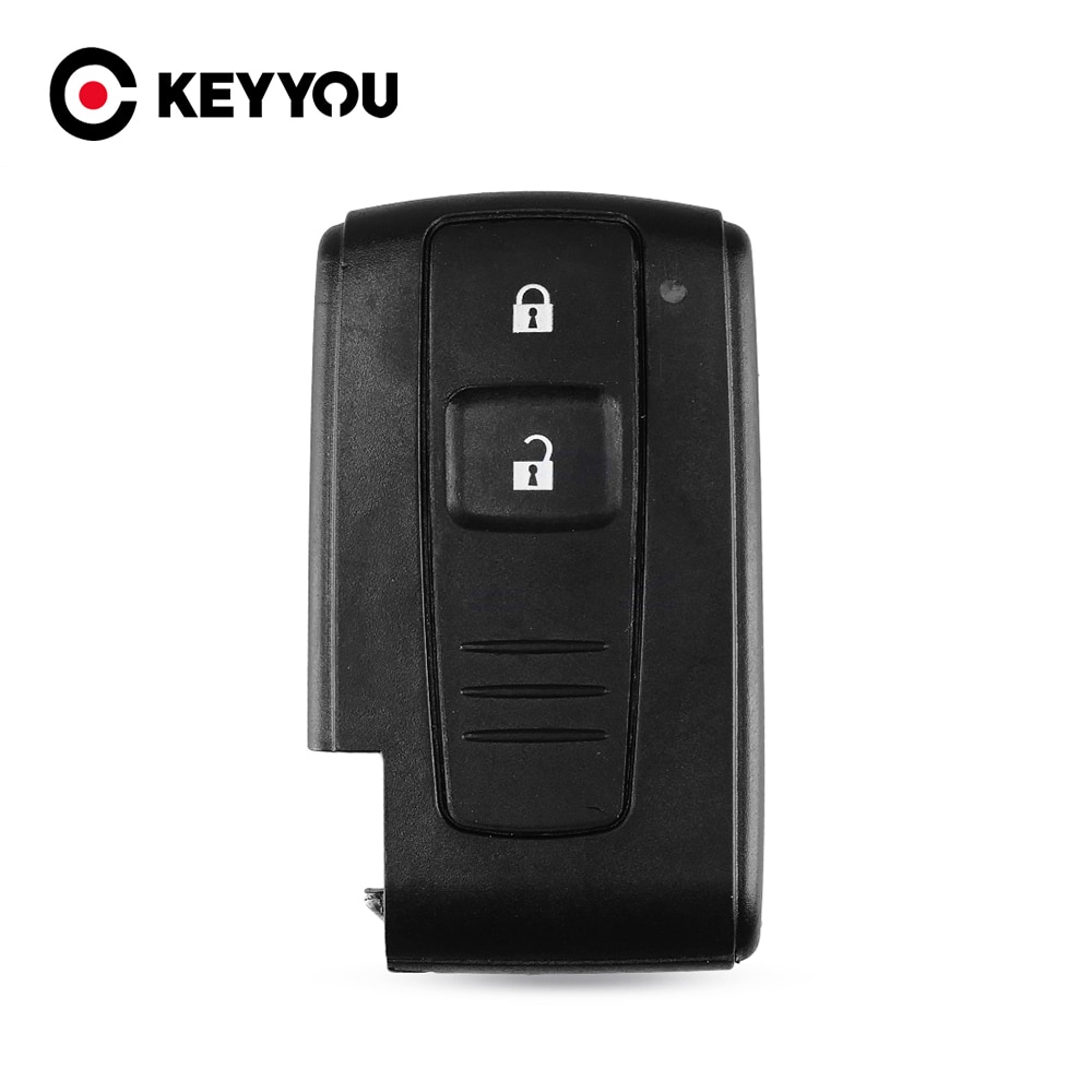 Keyyou Voor Toyota Prius Fob 2 Knoppen Smart Remote Key Keyless Entry Case Shell Zonder Sleutelblad