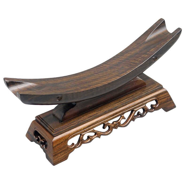 Sword Stand Solid Wood Sword Display Katana Stand Holder Crescent Shape for General Swords: Default Title