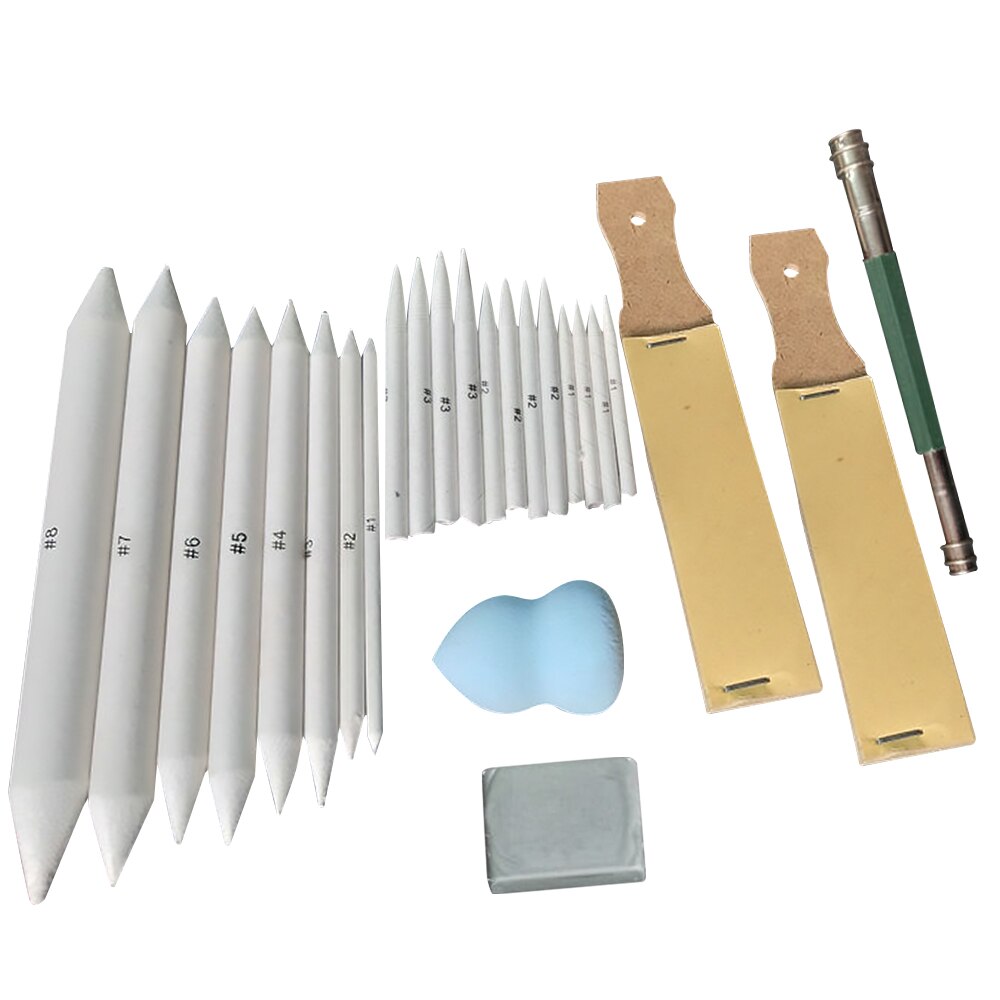 25pcs Blending Paper Stumps Art Drawing Stump Eraser Extender Sketch Tools: Default Title