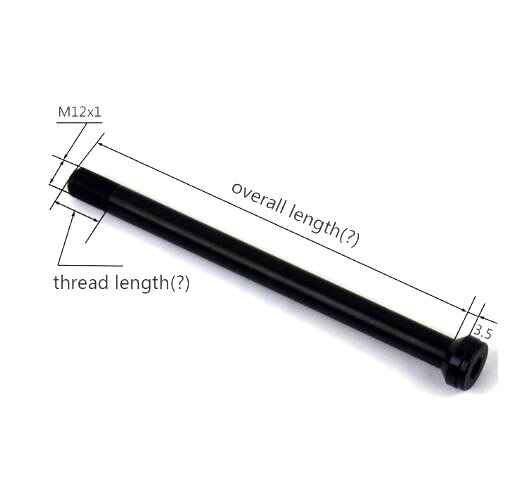 Perno passante anteriore con SYNTACE x12 12x100 per forcelle anteriori ghiaia ciclocross lunghezza testa conica 117mm passo filetto 1mm: custom-made-without