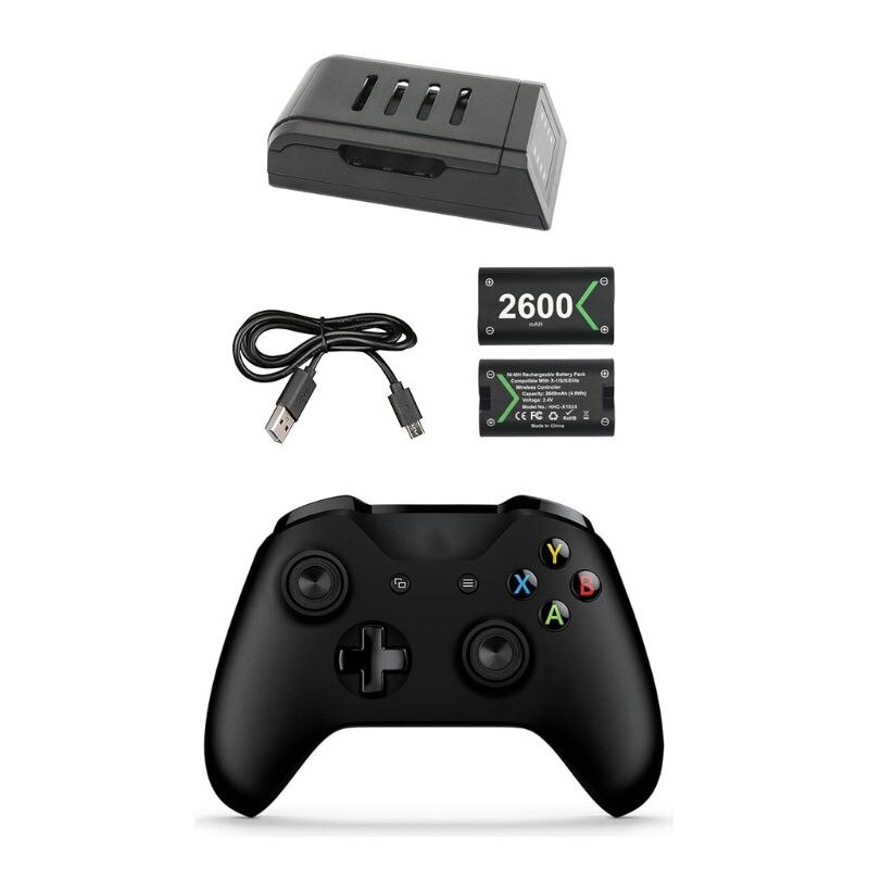 Controller Charger Rechargeable Battery Pack Charging Station for XBOX ONE Gaming Controller Charging with 2pcs 2600mAh Battery