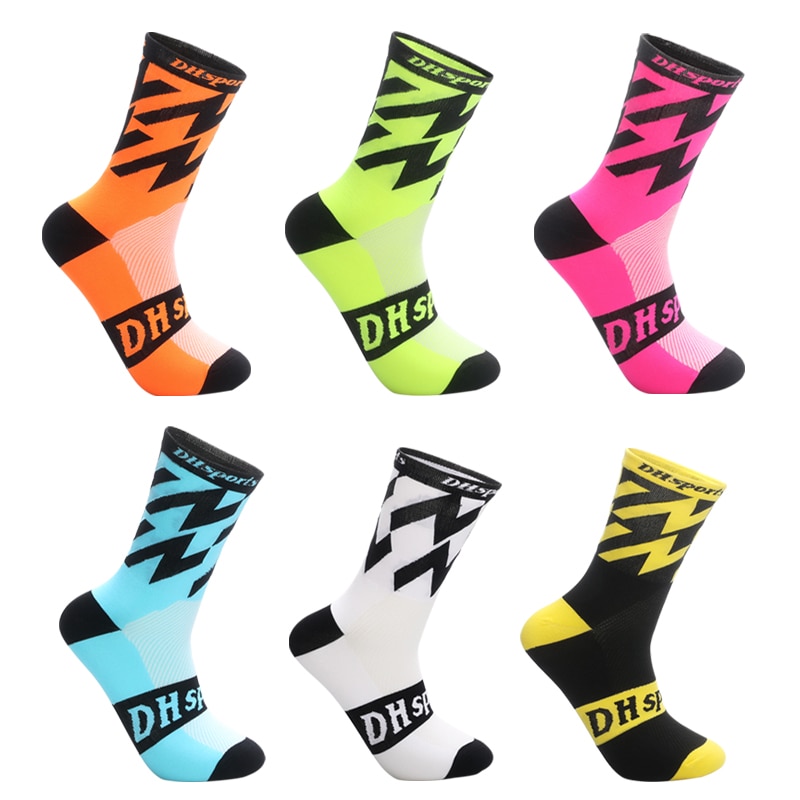 Real Dh Sports Elite Cycling Socks Outdoor Leisure Exercise Training Breathable Plus Stockings Sock Bike Clubs For Man