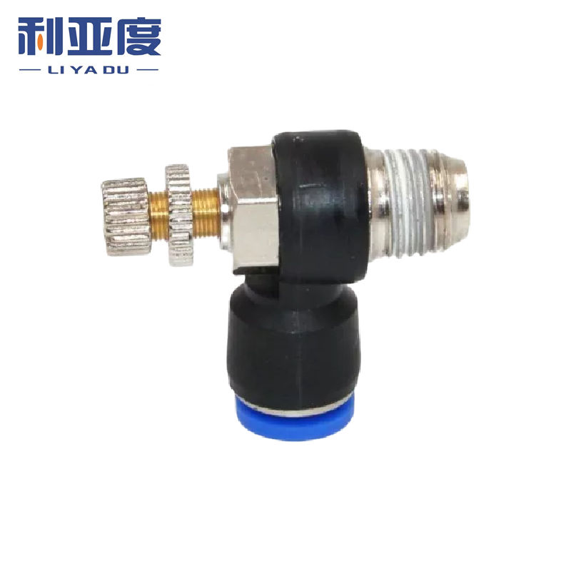 1PCS SL4 6 8 10 12 Quick Connection Pneumatic Fittings Throttle Speed Controller -M5 1/8 1/4 3/8 1/2 Air Pressure Regulator