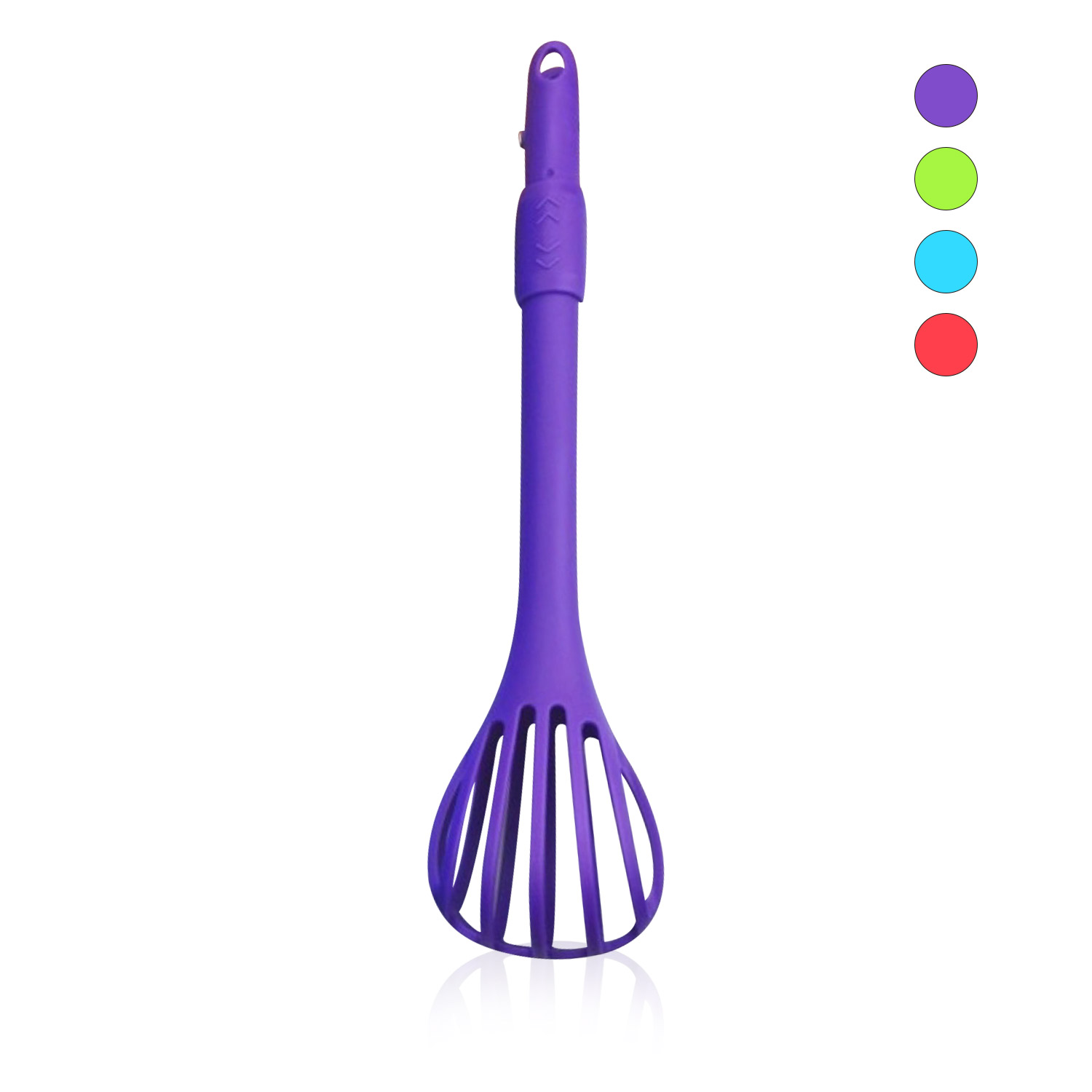 Egg Whisk Kitchen Mixer 2-in-1 Egg Beater Plastic Small Balloon Blender for Blending Stirring Beating: Purple