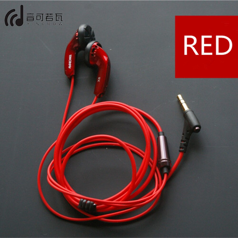 Original YINCROW X6 3.5 mm earphones flat earplugs sound sleep AIR MX985 earphones fever
