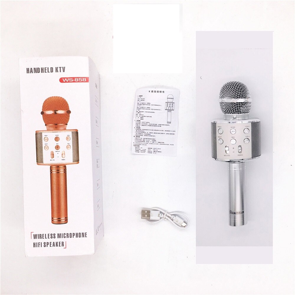 Bluetooth Handheld Karaoke Speaker Player Machine for Kids Adults Home KTV Party for Android/Iphone/Ipad/Pc Girl Boy (Blue)