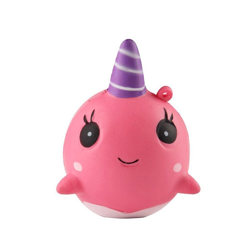 Jumboval enhörning squishy långsamt stigande söta tecknade remmar hänge mjuka klämleksaker kawaii bröd charm tårtleksaker 11*7cm