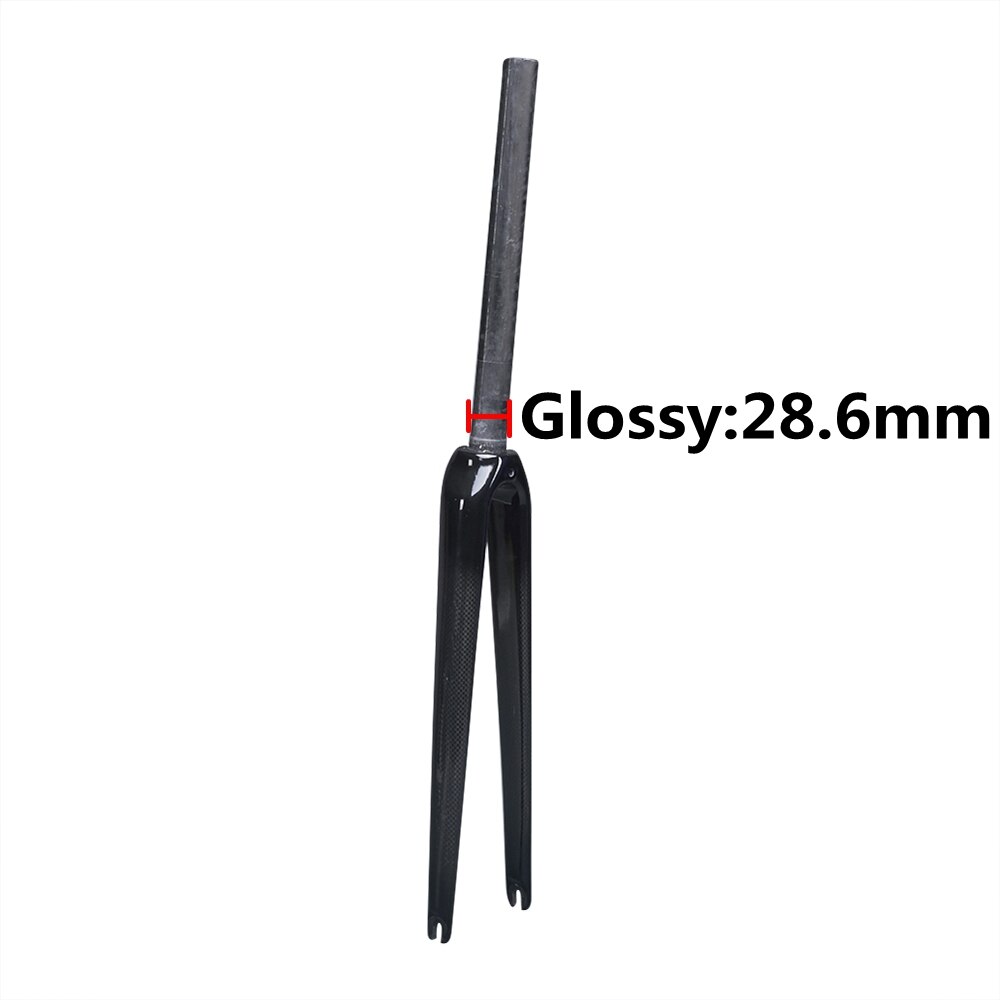Carbon Fibre Bicycle Road Bike Front Fork Cycling Parts 700C Steerer Tube Diameter 25.4mm 28.6mm: Glossy - 28.6mm